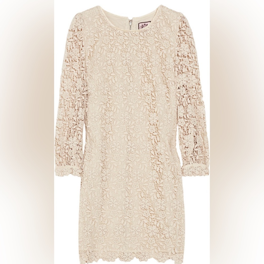 Juicy Couture Mini Cotton Lace Shift Dress